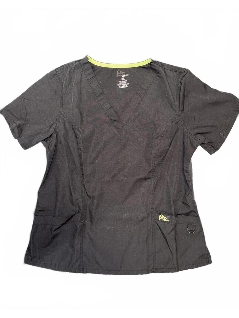 Women’s Scrubs. Black Scrub Top by Peaches Sport - size Large